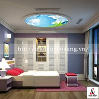 Mẫu trần phòng ngủ xuyên sáng in bầu trời số 5