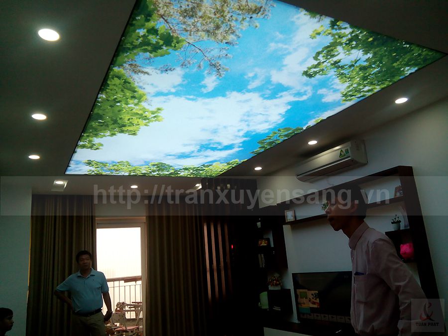 Hình ảnh công trình trần xuyên sáng do Toàn Phát trực tiếp thiết kế và thi công sử dụng vật liệu nhập khẩu từ NEWMAT