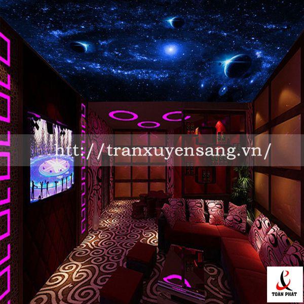 Ảnh minh họa: Mẫu trần bầu trời xuyên sáng dành cho quán karaoke
