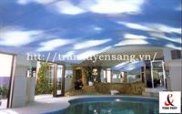 Mẫu trần xuyên sáng bể bơi in bầu trời số 7